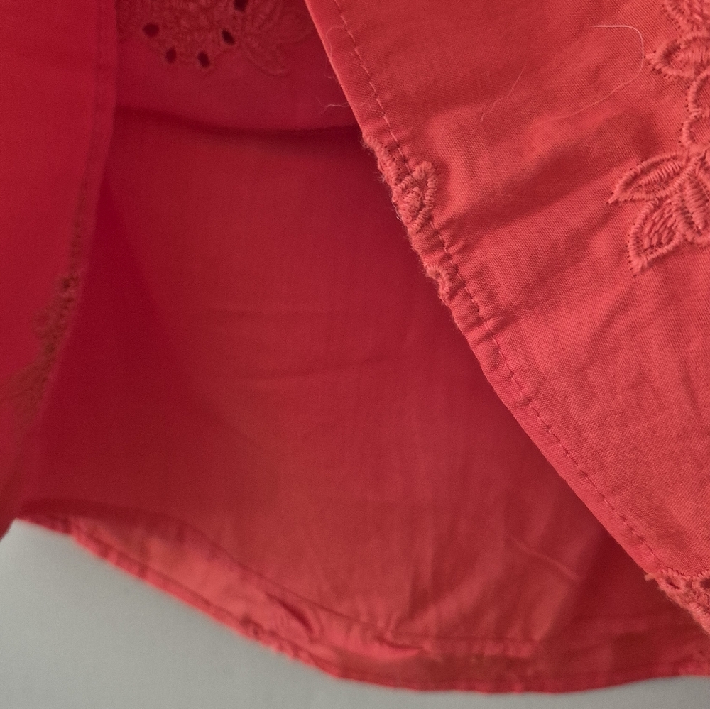 NWT J. Crew Red Tie Front Blouse - Picture 5 of 7